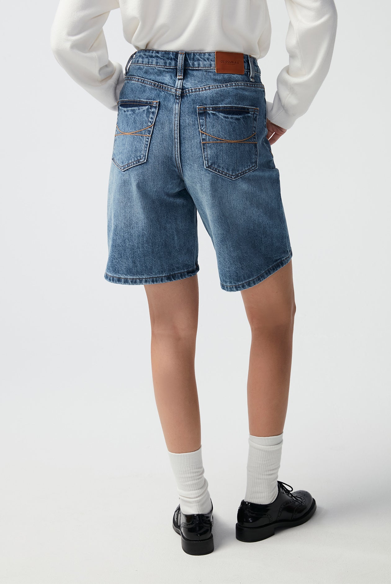 WAIST TIE BERMUDA DENIM SHORTS – CC Double O Official Store
