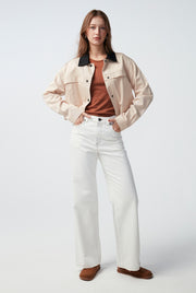 BROWN STITCH BAGGY JEANS