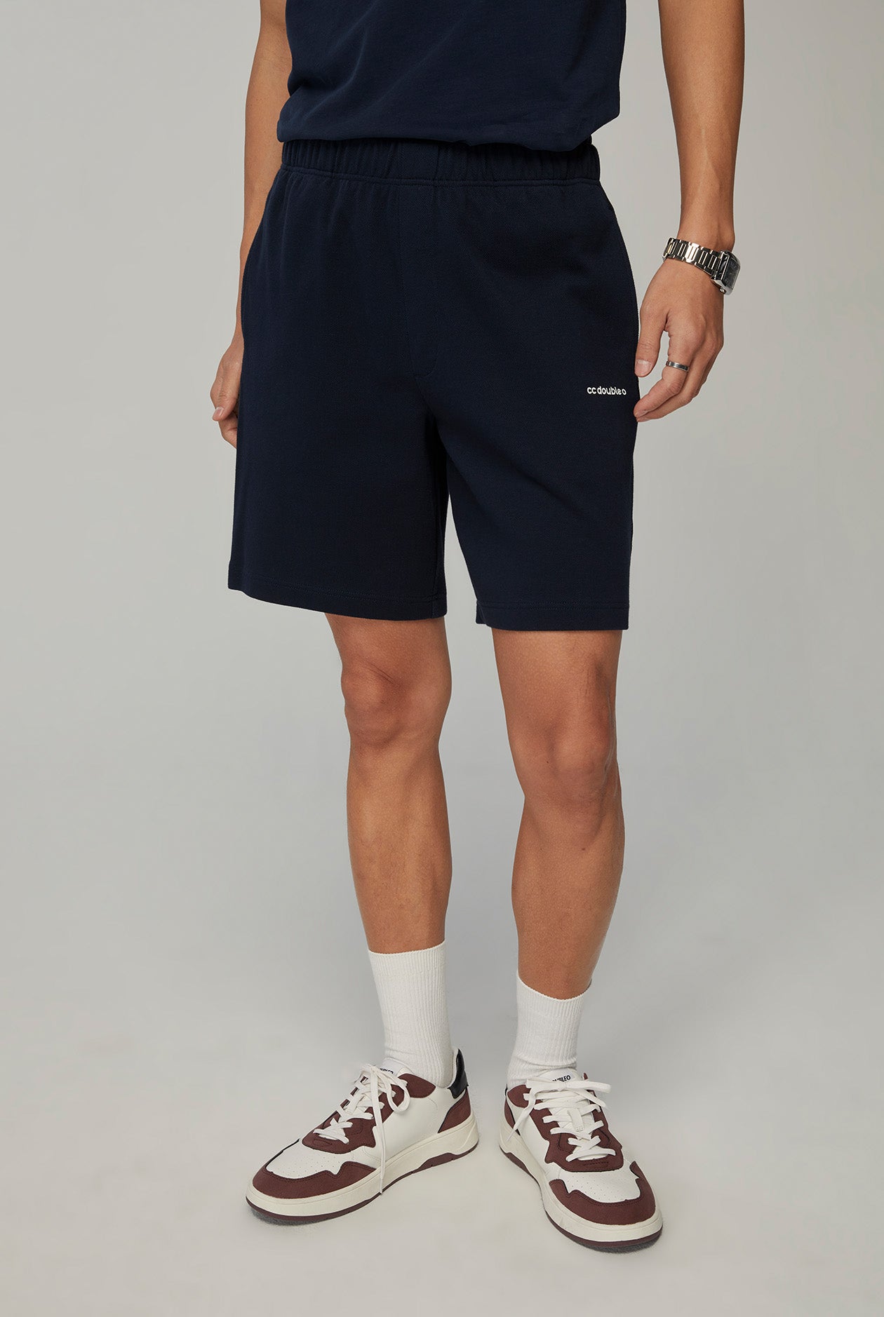 TAPE TRIM PIQUE SHORTS