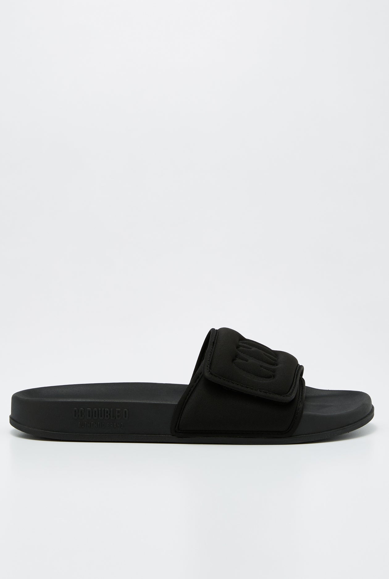 DEBOSSED LOGO SLIDE SANDALS