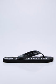 WHITE N WHITE CONTRAST LARGE LOGO FLIP FLOPS