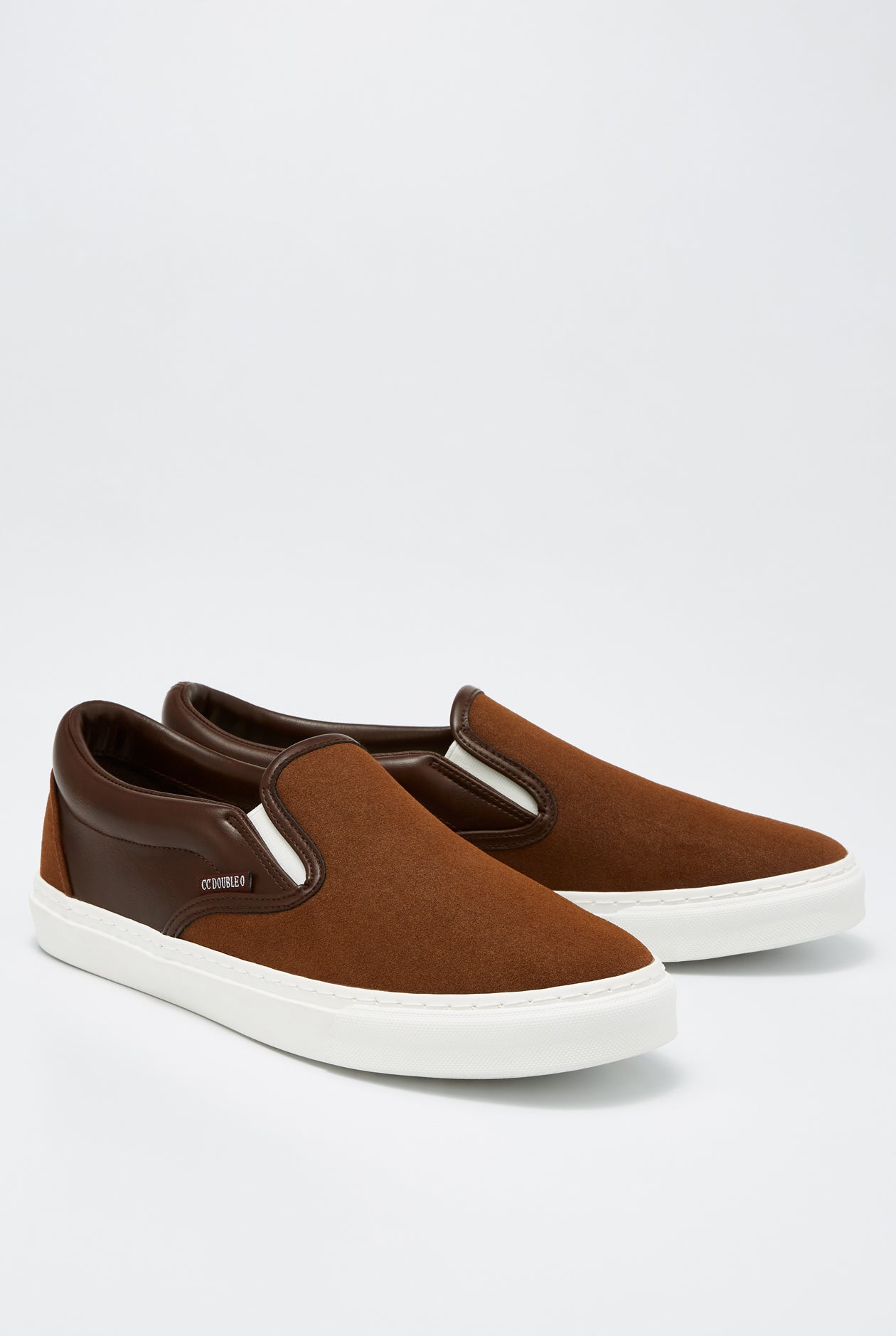 DARK BROWN SUEDE SLIP ON SHOES