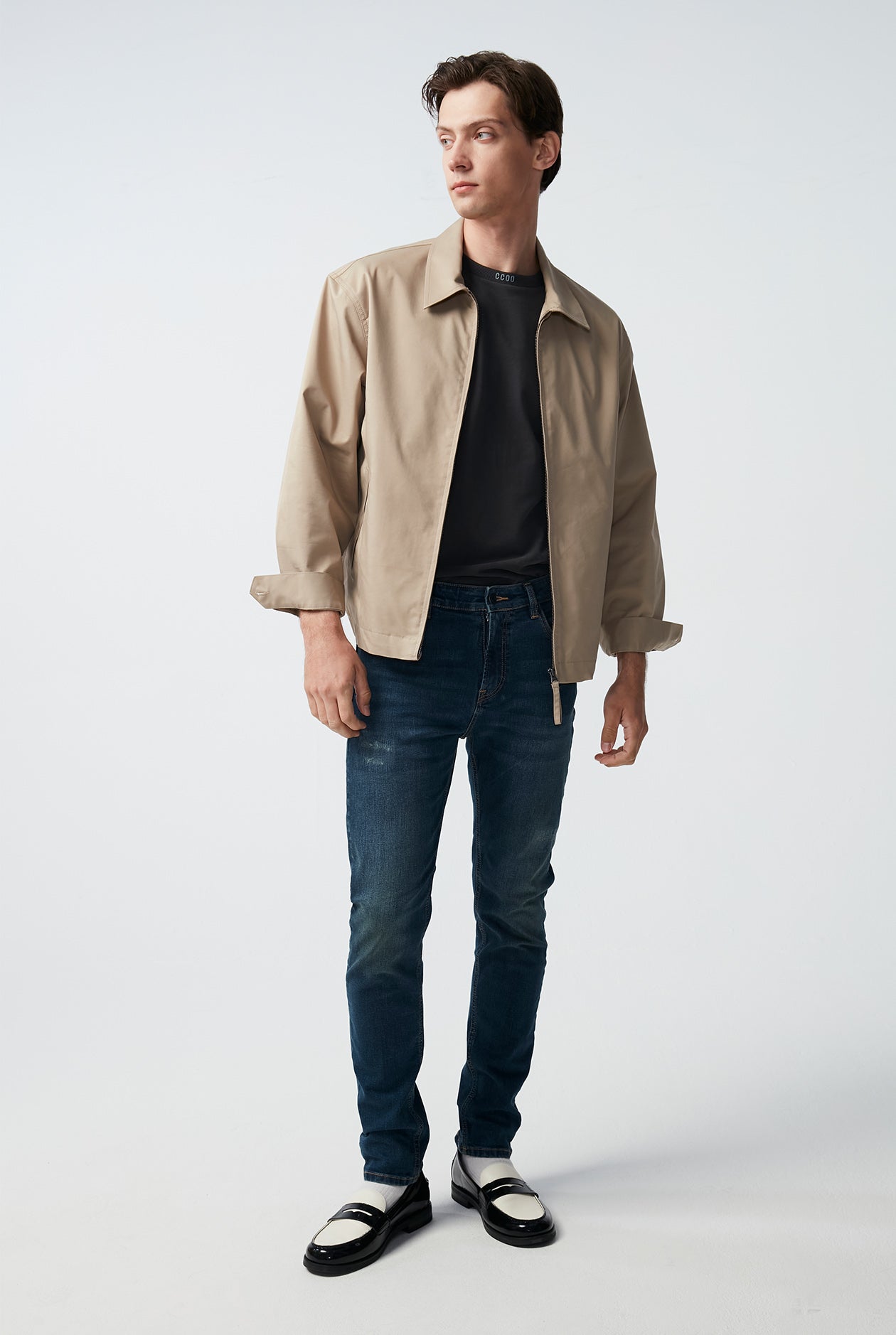 BLUE WASH SKINNY JEANS