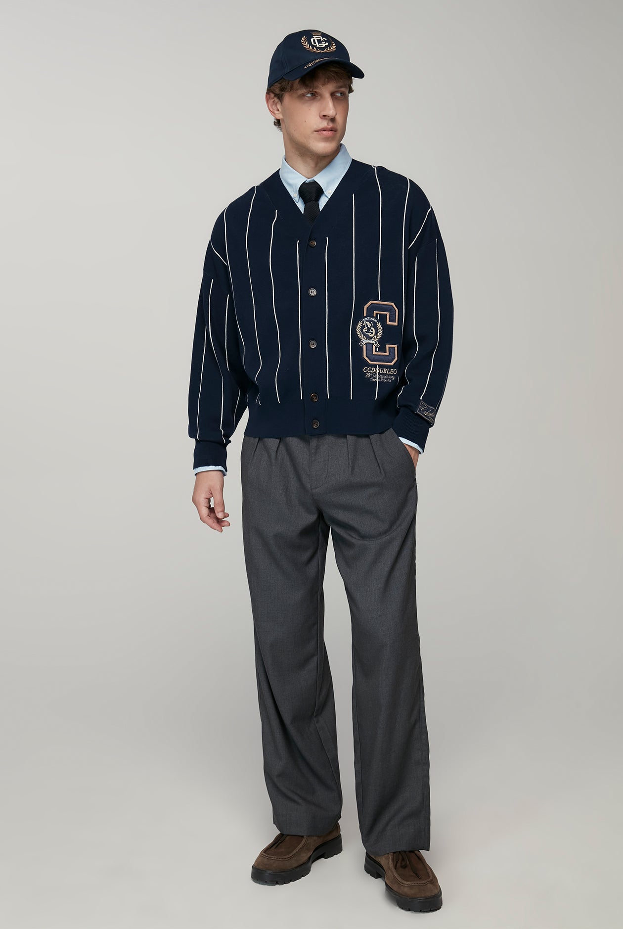 20th ANNIVERSARY "C" ICONIC STRIPED CARDIGAN