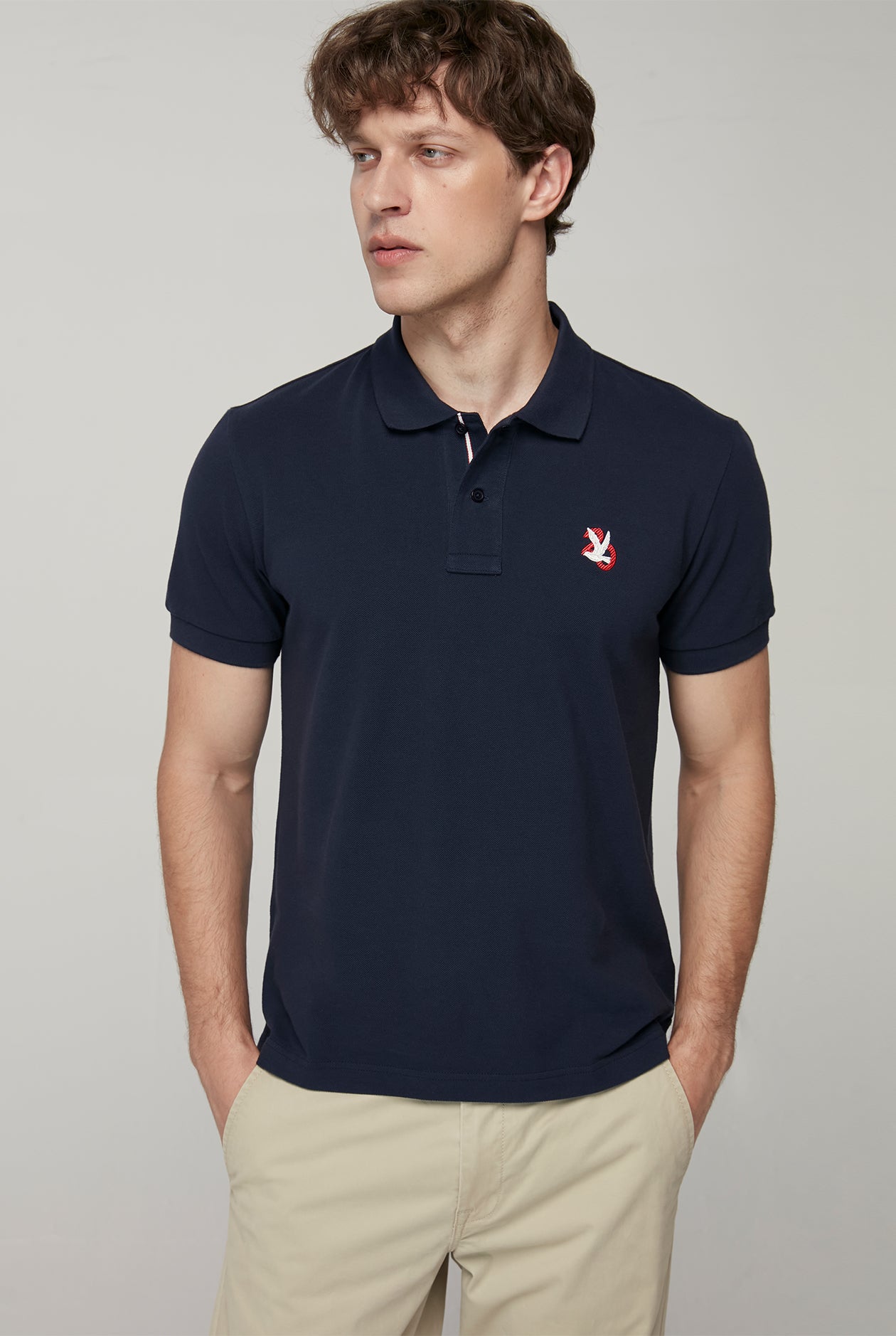 20th ANNIVERSARY CONTRAST BIRD LOGO SIGNATURE POLO