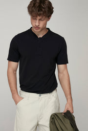 PIQUE HENLEY SHORT SLEEVE TEE