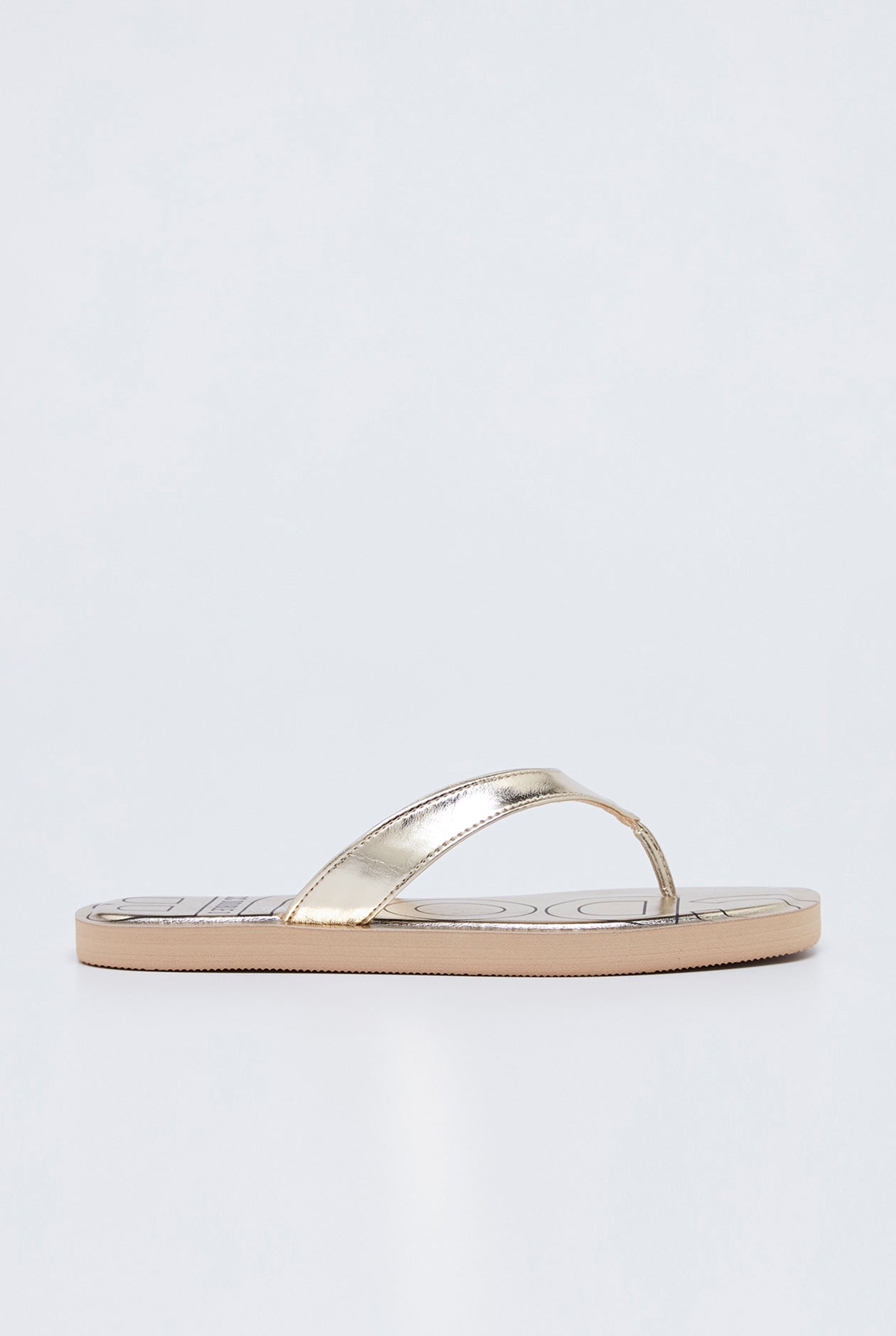 METALLIC LOGO FLIP FLOPS