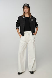 DRAWSTRING WIDE LEG PANTS