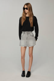 HIGN-RISE ELASTIC WAIST SKIRT