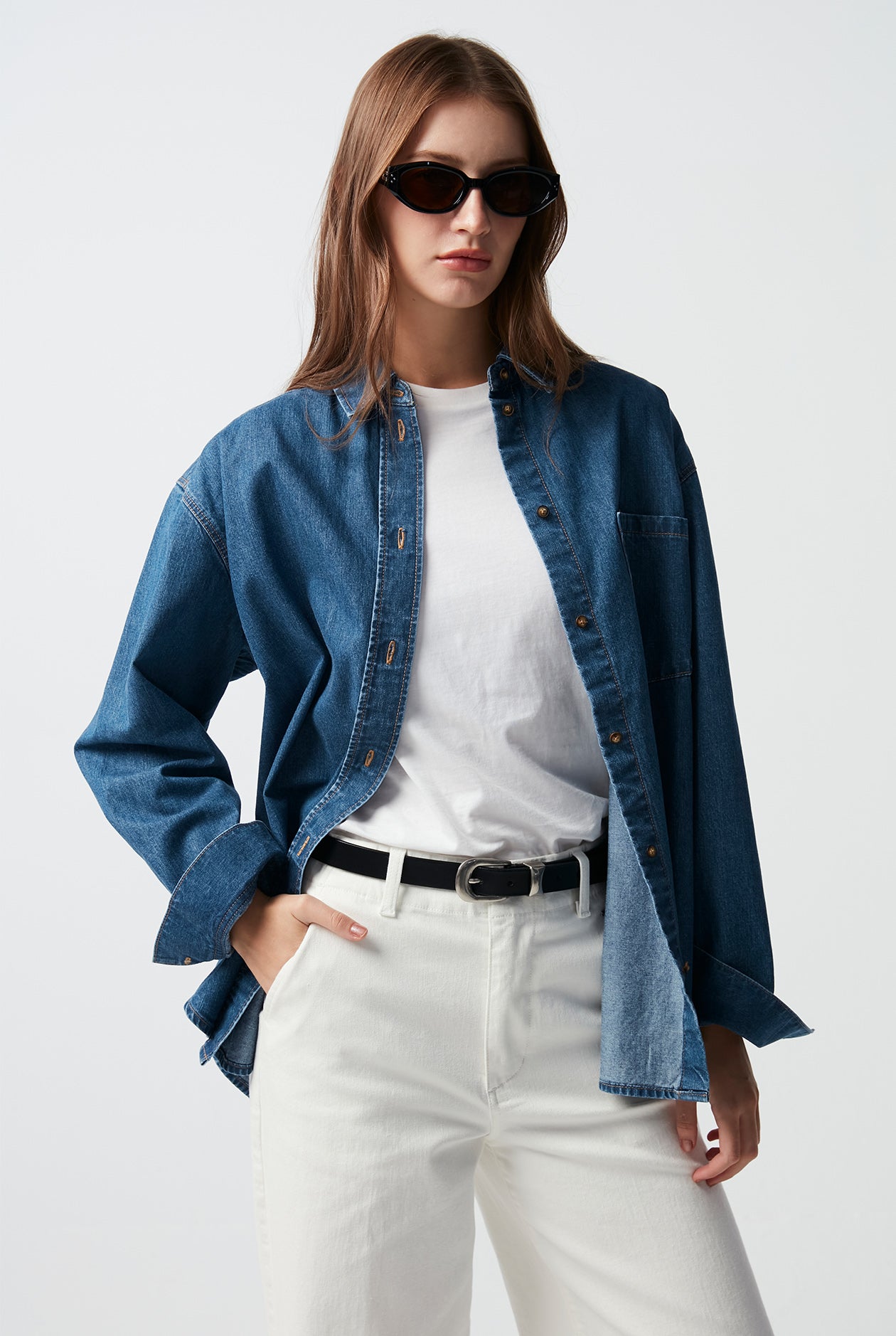 LONG SLEEVE DENIM SHIRT