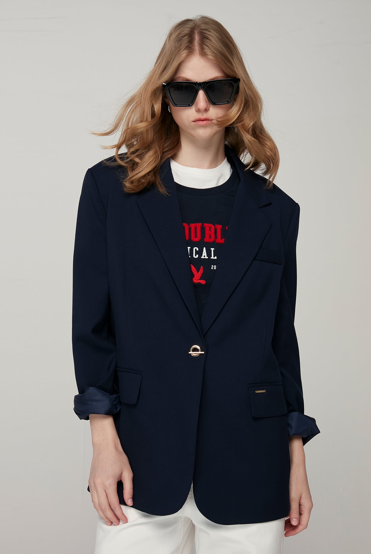 20th ANNIVERSARY NAVY LOGO GRAPHIC TEE