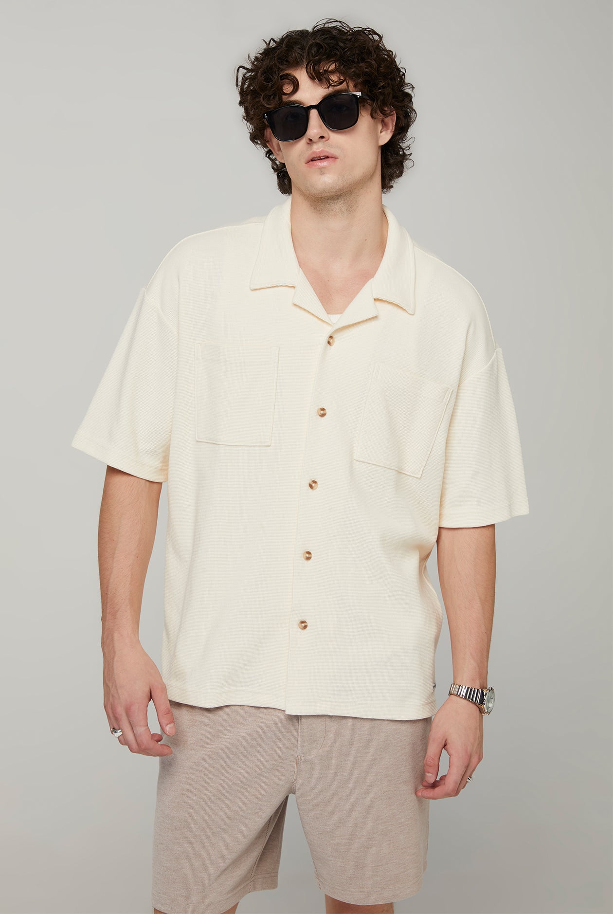 WAFFLE JERSEY SHIRT