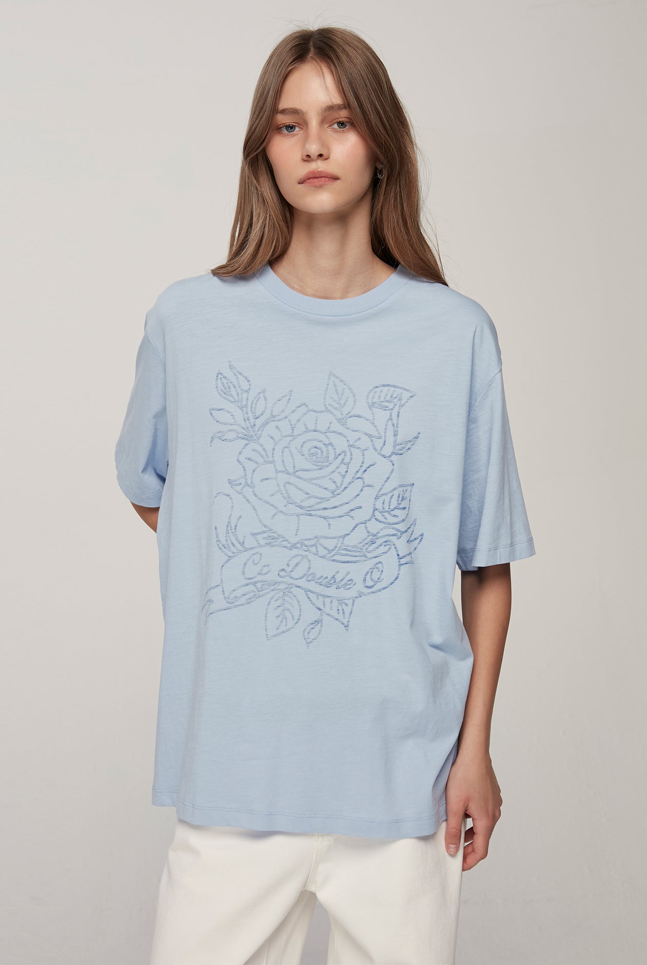 ROSE GRAPHIC OVERSIZED TEE