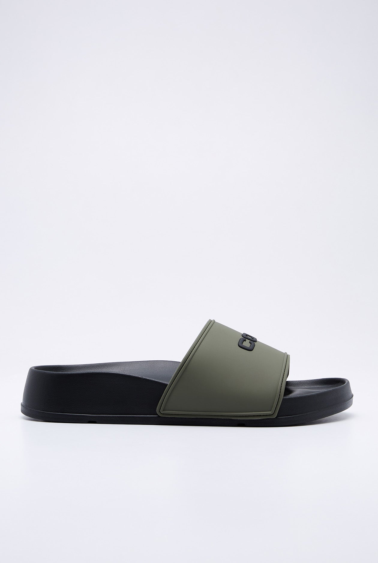 CONTRAST LOGO SLIDE SANDALS