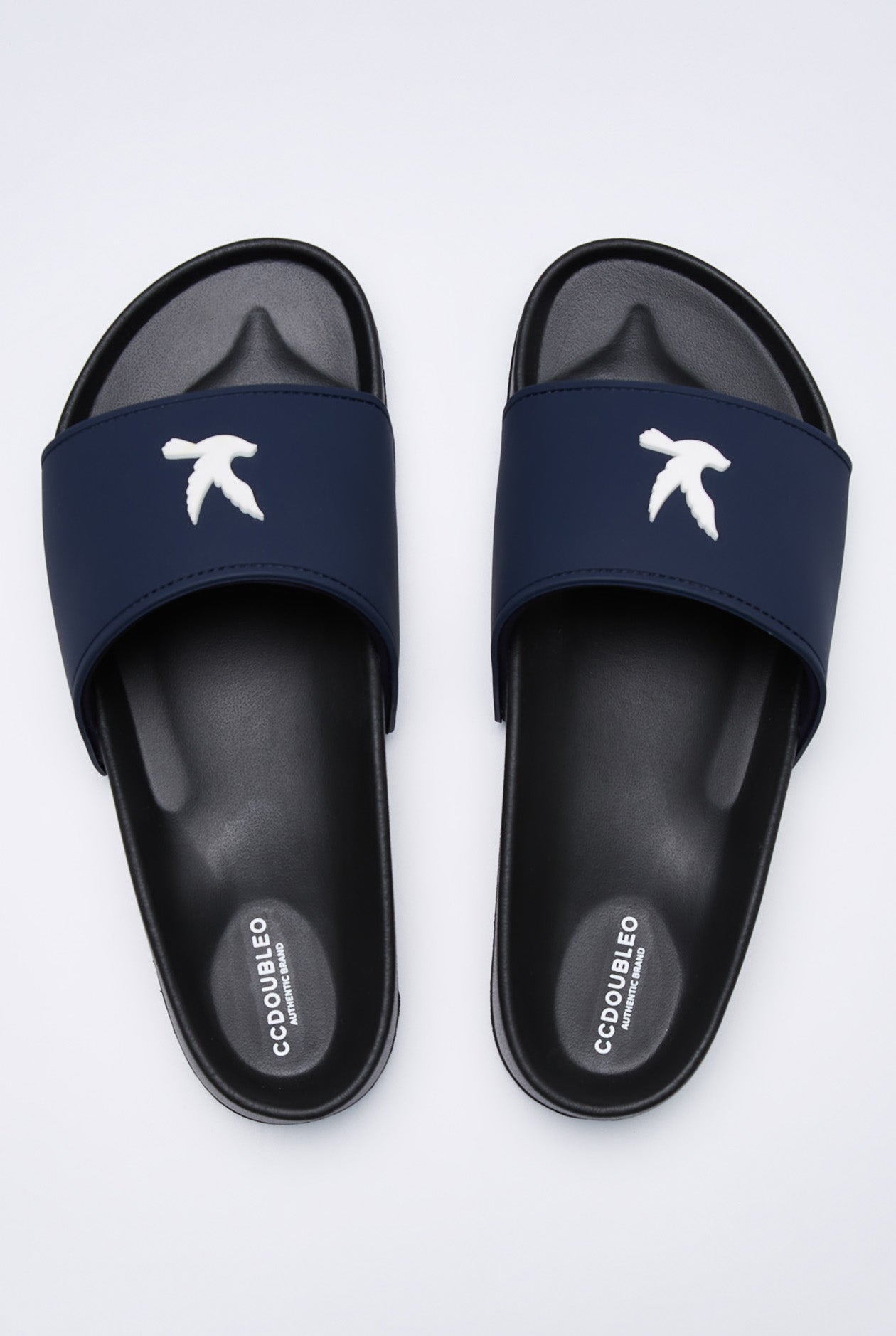 BIRD LOGO SLIDE SANDALS