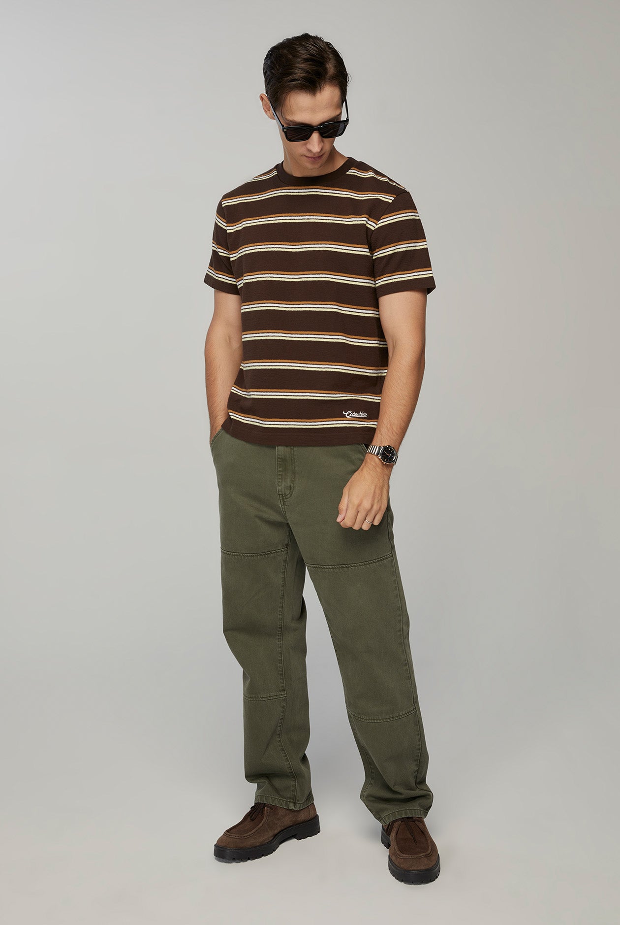 TEXTURE STRIPED TEE