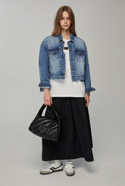NYLON MIDI SKIRT