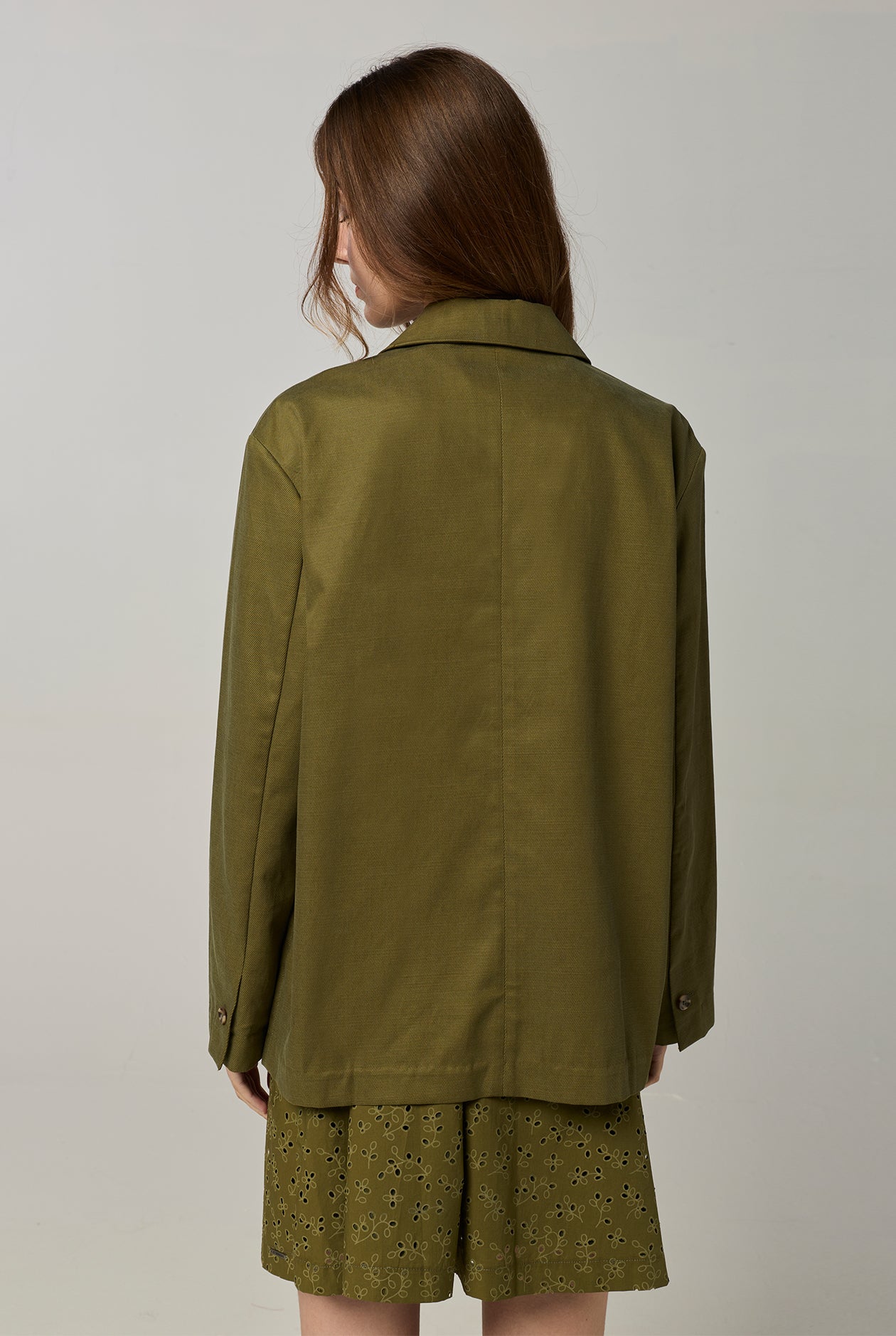 BASIC GREEN OVERSIZED FIT BLAZER Green / L