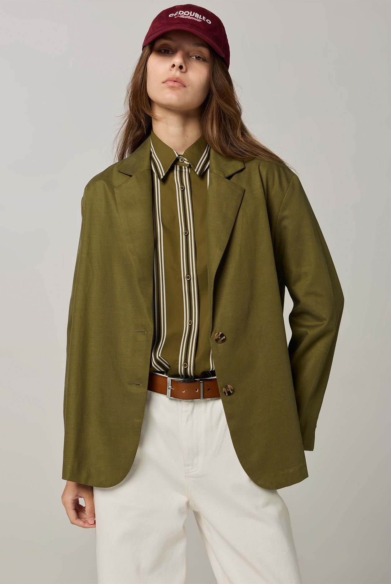 GREEN STRIPED POPLIN SHIRTS Green / L