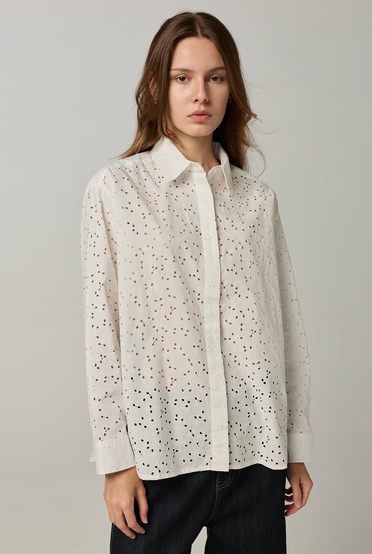 BURNOUT FLORAL SHIRT White / L