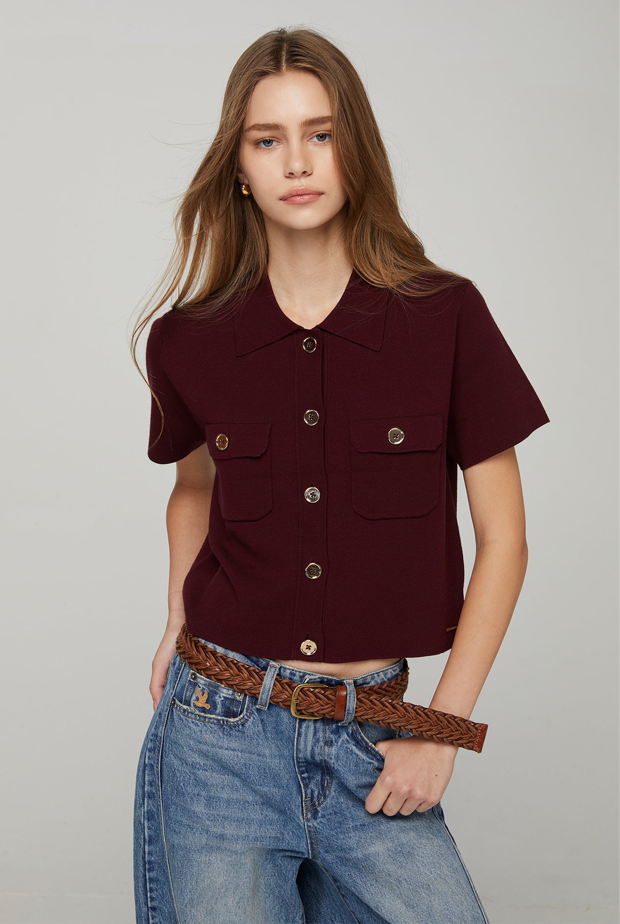 BLACK POCKET DETAIL SHIRT