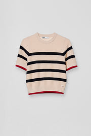STRIPED KNITTED TOP