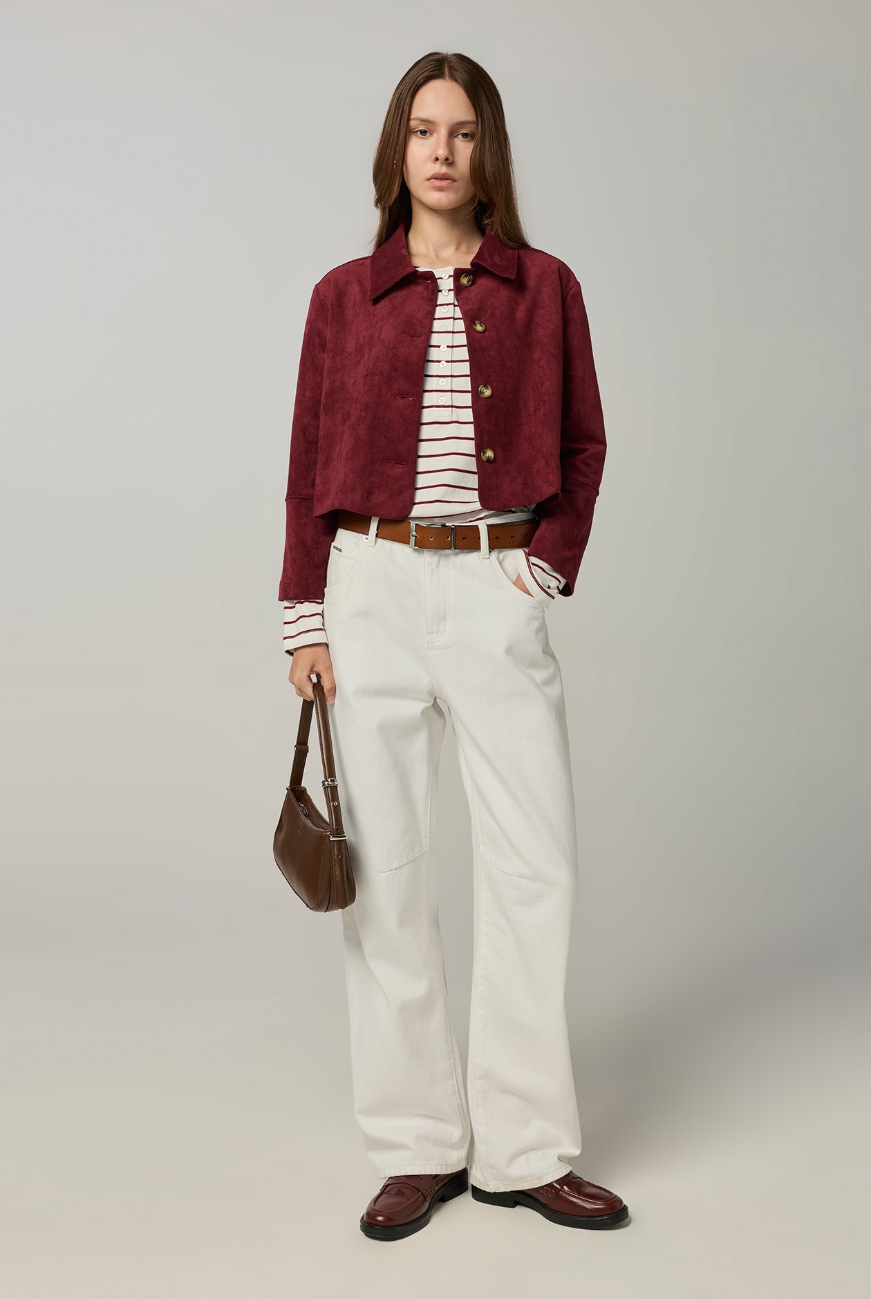 BOAT NECK STRIPED TEE Red / L