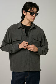HERRINGBONE OVERSHIRT