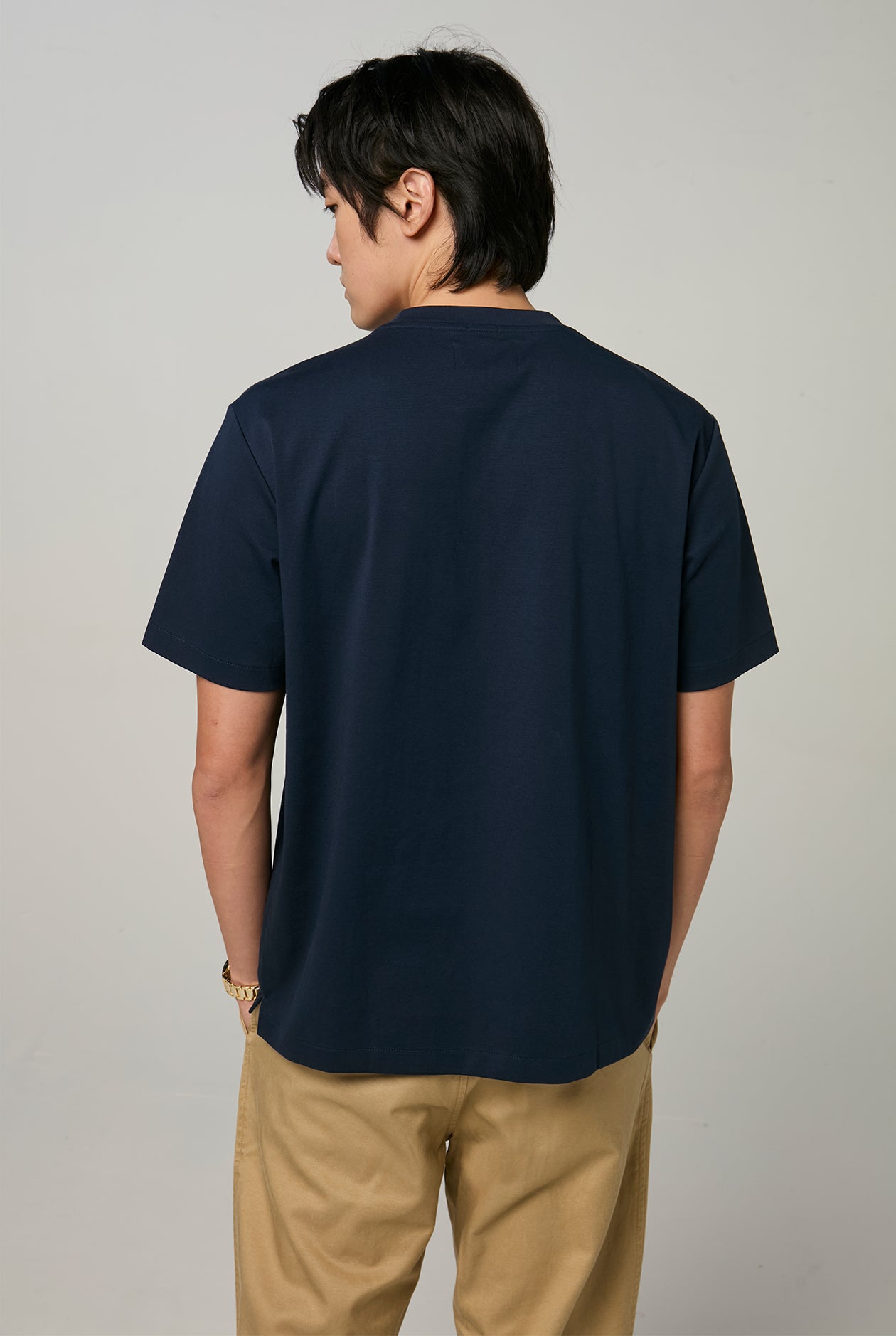 EEBRODERED SQUARE LOGO RELAXED TEE