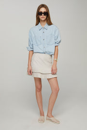 DOUBLE RUFFLE MINI SKIRT