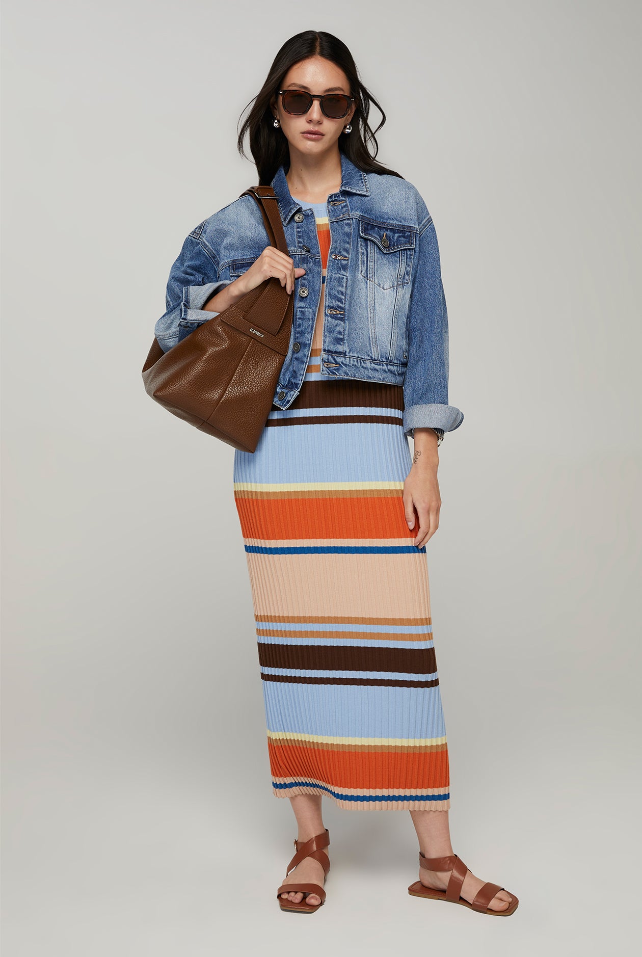 MULTI STRIPED MAXI DRESS