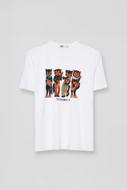 OVERSIZED CATS GRAPHIC TEE
