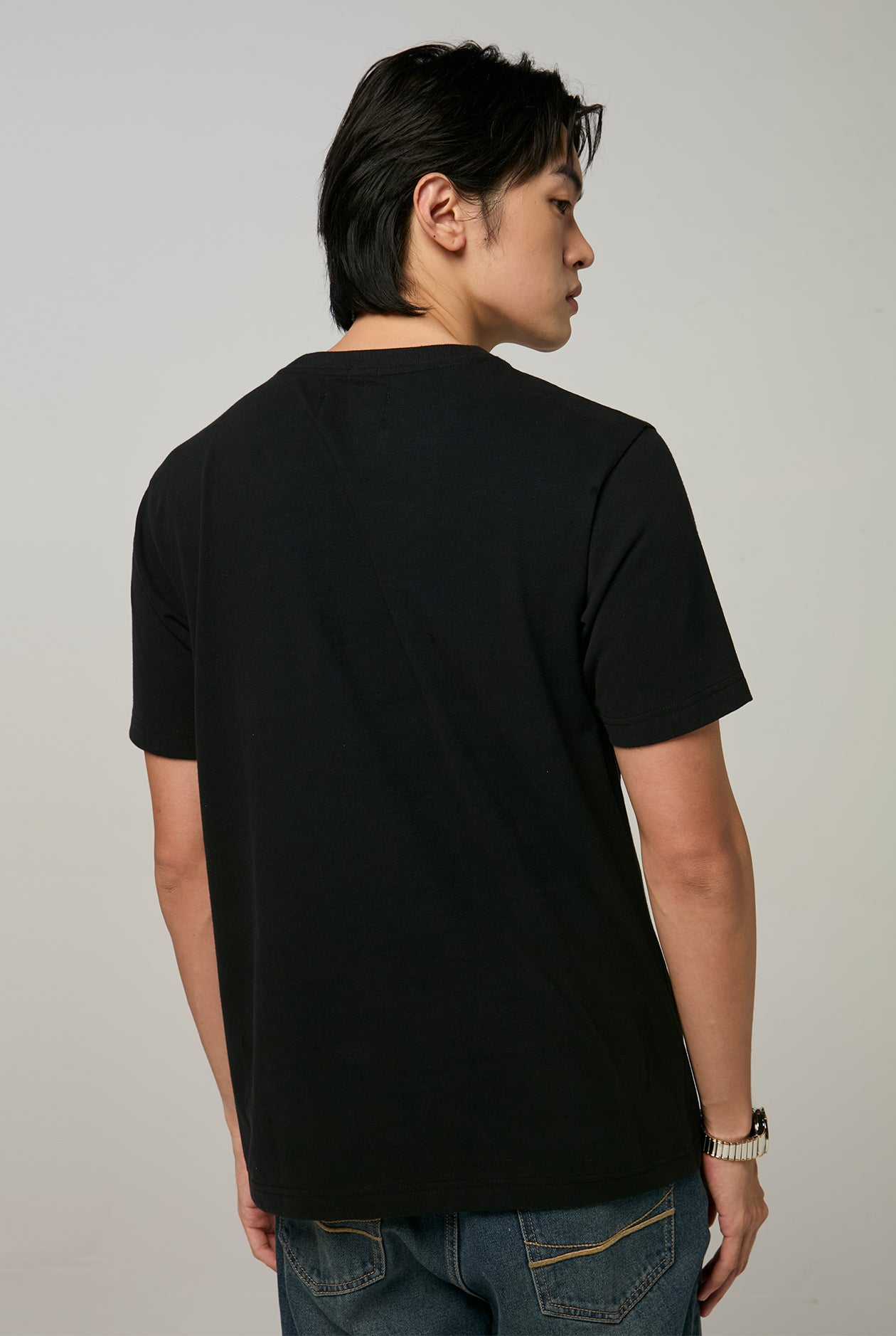 EMBROIDERED VELVET LOGO TEE