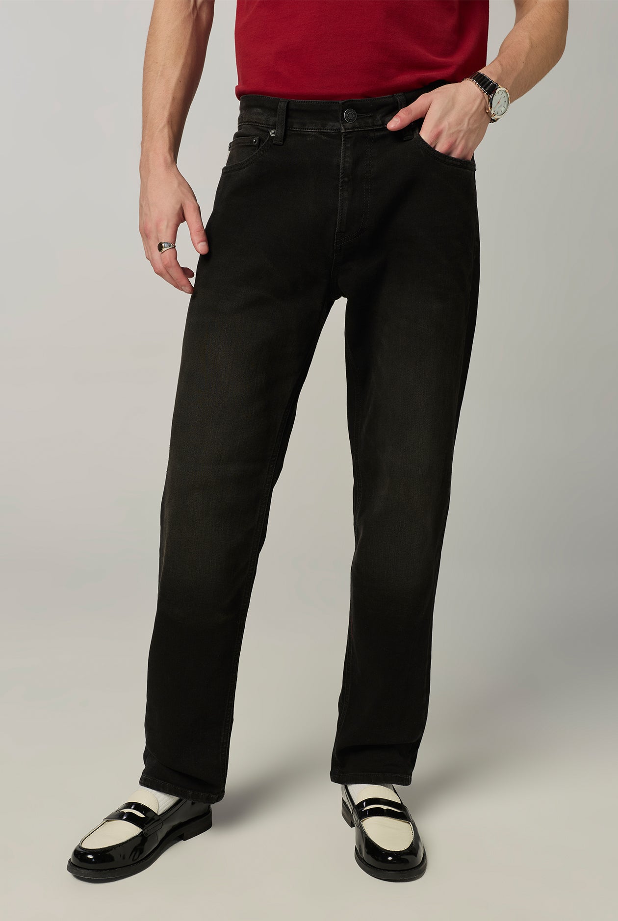 BLACK WASH SLIM FIT JEANS
