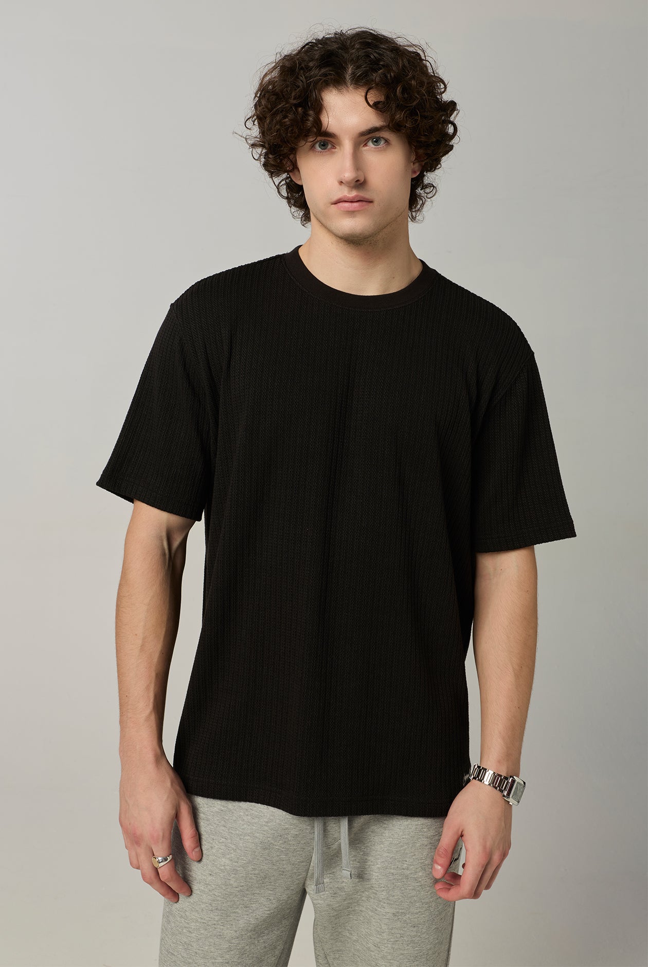 CABLE TEXTURE RELAXED TEE