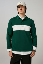 CONTRAST PANEL KNIT POLO