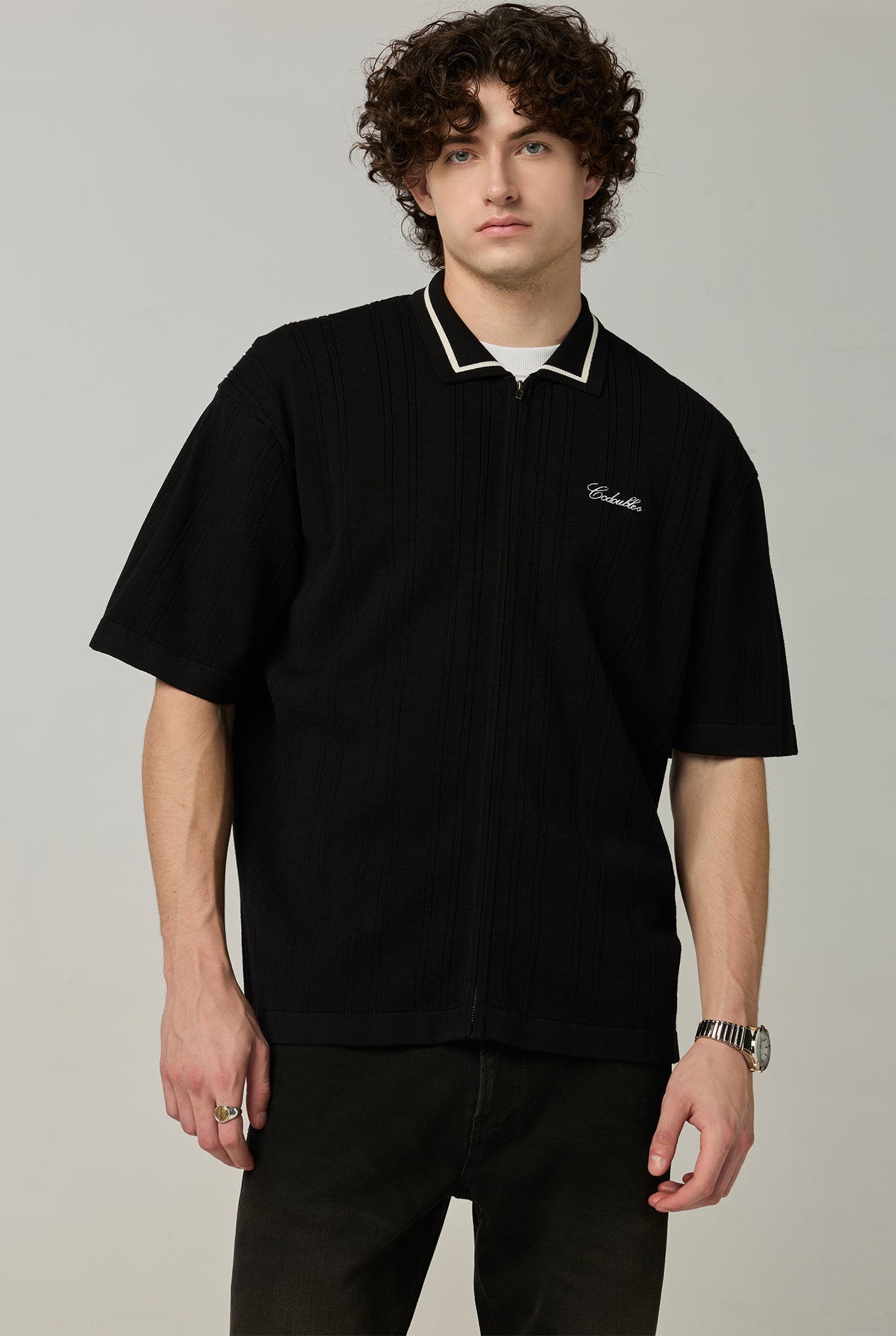 LOGO EMBROIDERED STRIPED SHIRT