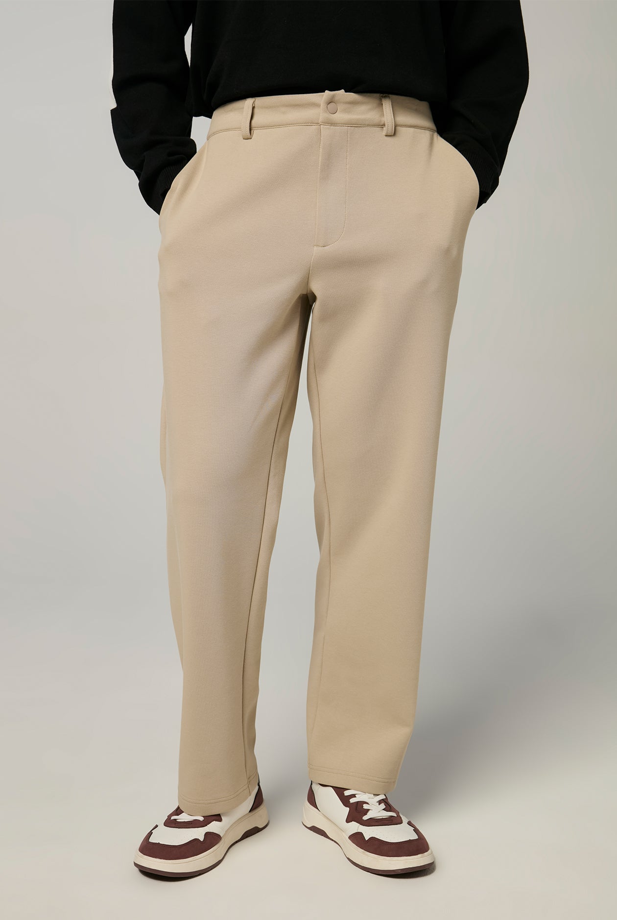 STRAIGHT PIQUE PANTS