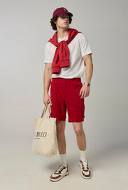 WAVE STRIPED KNITTED SHORTS