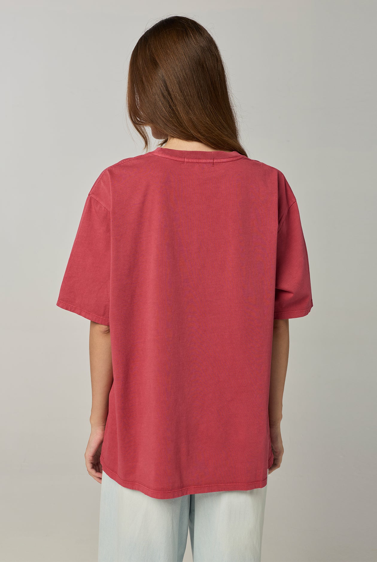 WOMAN ILLUSTRATION OVERSIZED TEE Red / L