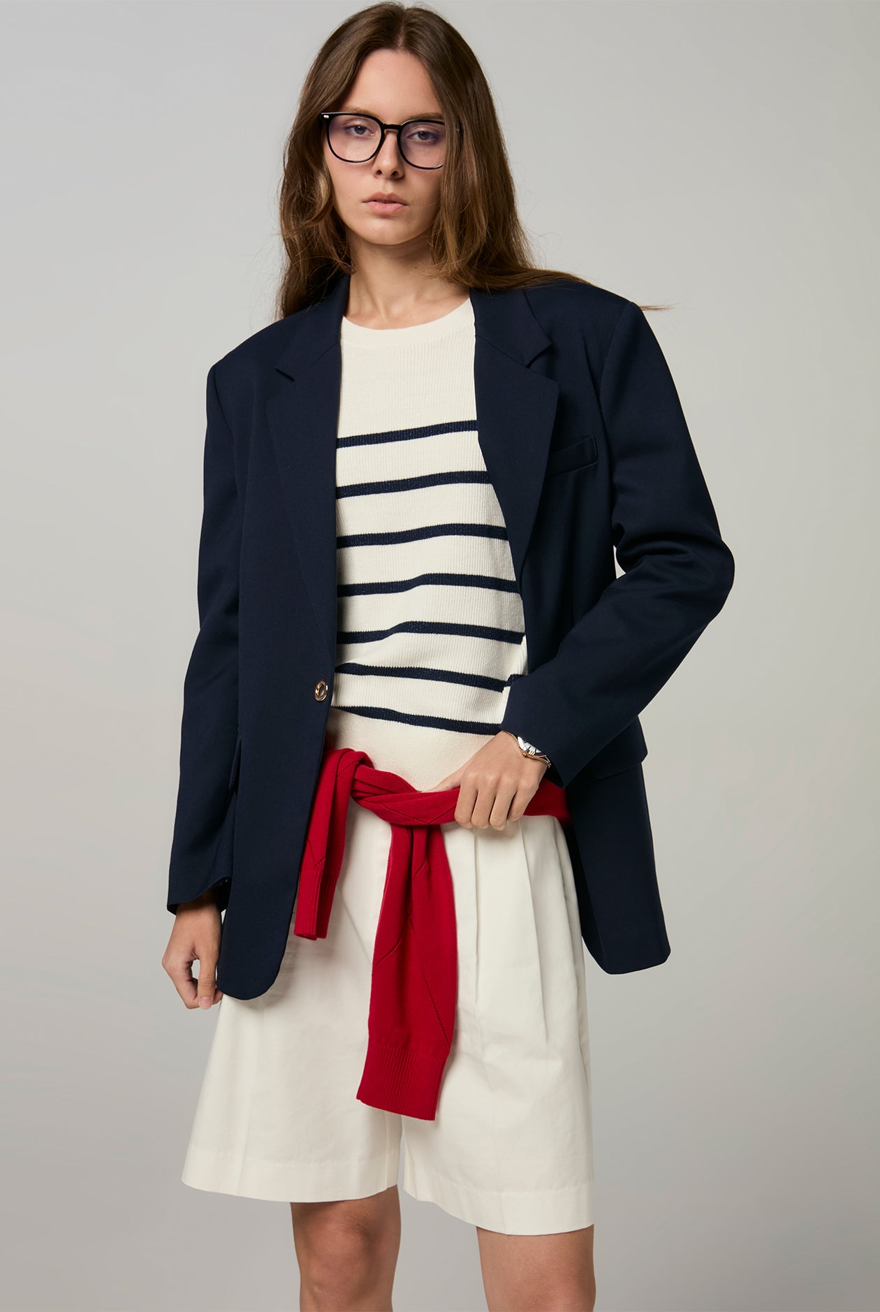 STRIPED LUREX SWEATER