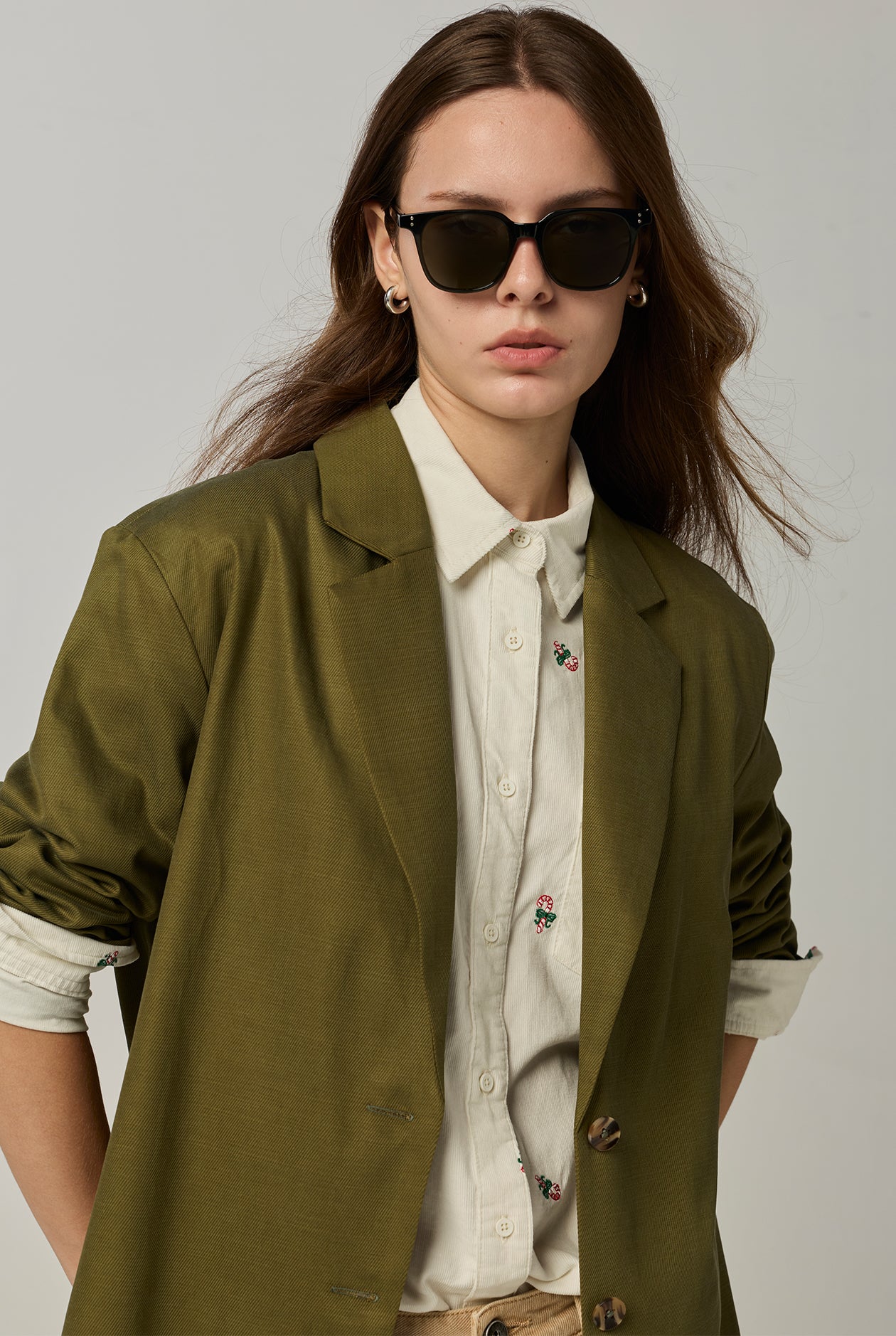 CANDY CANE CORDUROY SHIRT