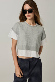 LAYERED KNIT VEST TOP