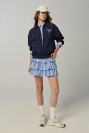 CHECKED RUFFLE SKIRT