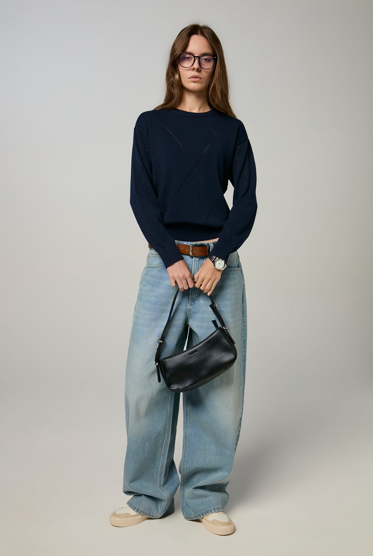 OPENWORK LINE HIGH NECK JUMPER