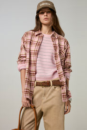 CHECKED COTTON SHIRT WITH FRONT POCKET
