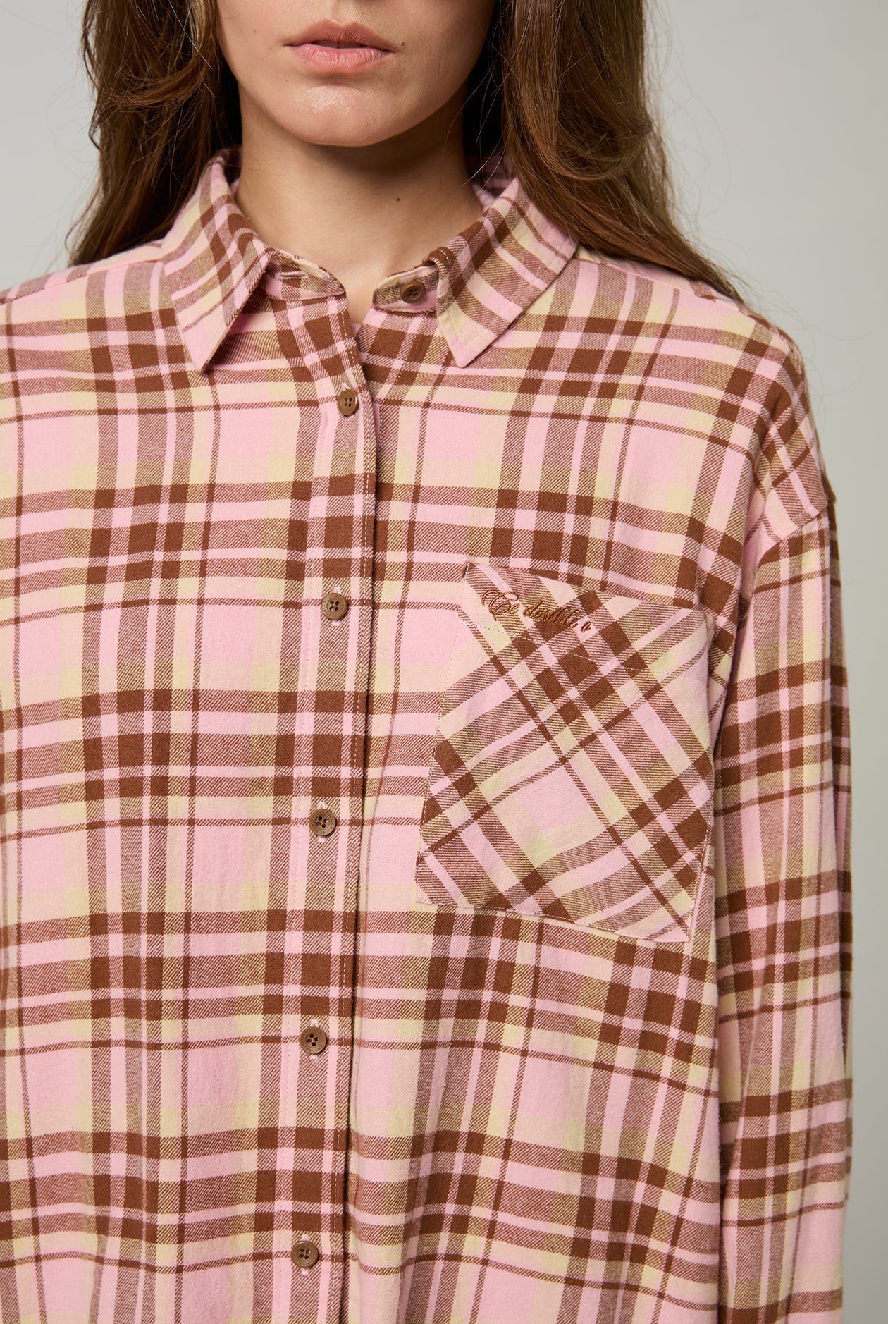CHECKED COTTON SHIRT WITH FRONT POCKET