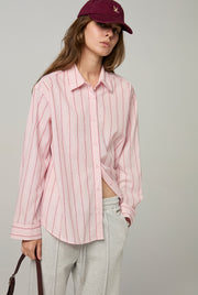 LUREX PINK STRIPED SHIRT