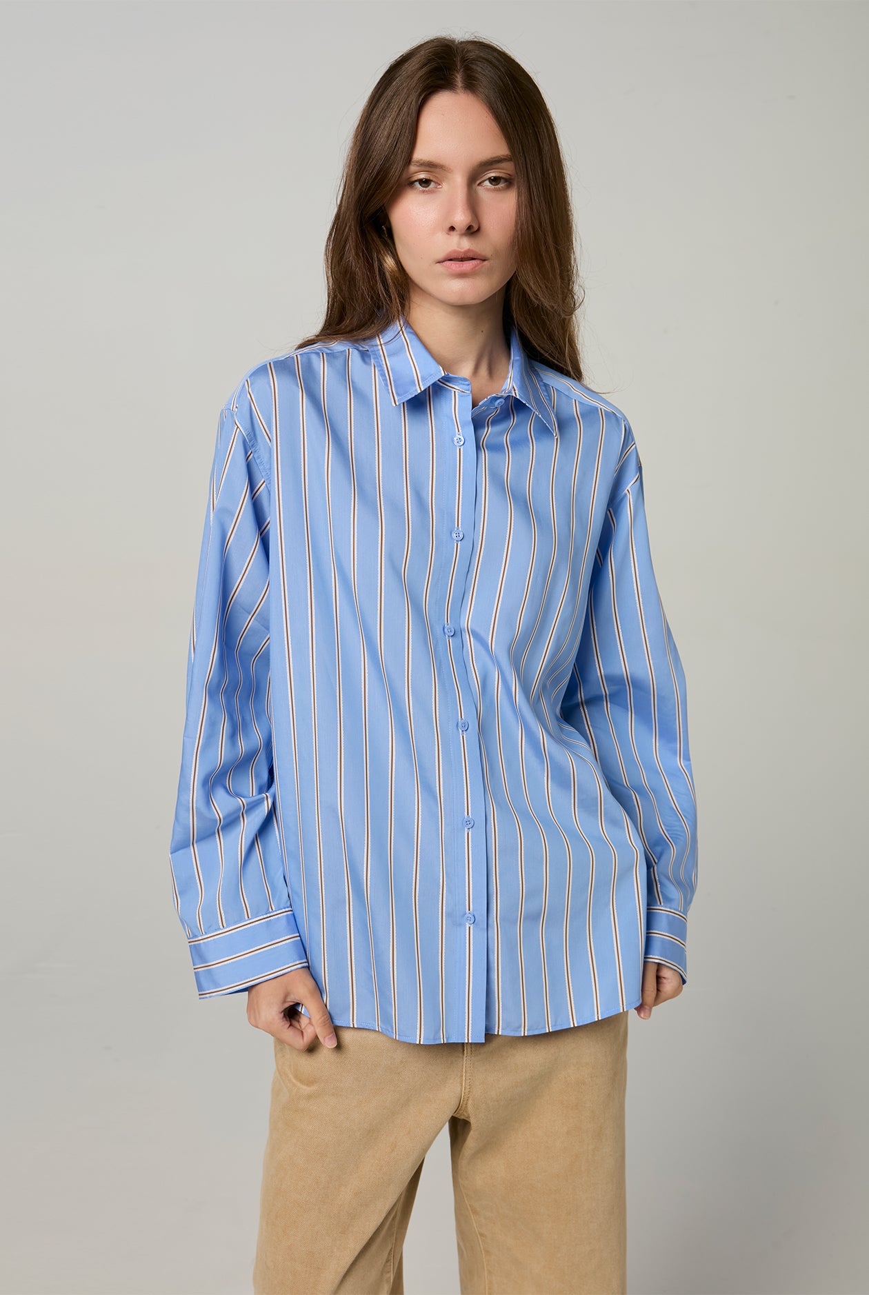 LUREX BLUE STRIPED SHIRT