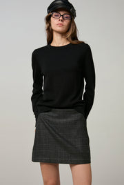 BUTTON CUFF SLEEVES SWEATER